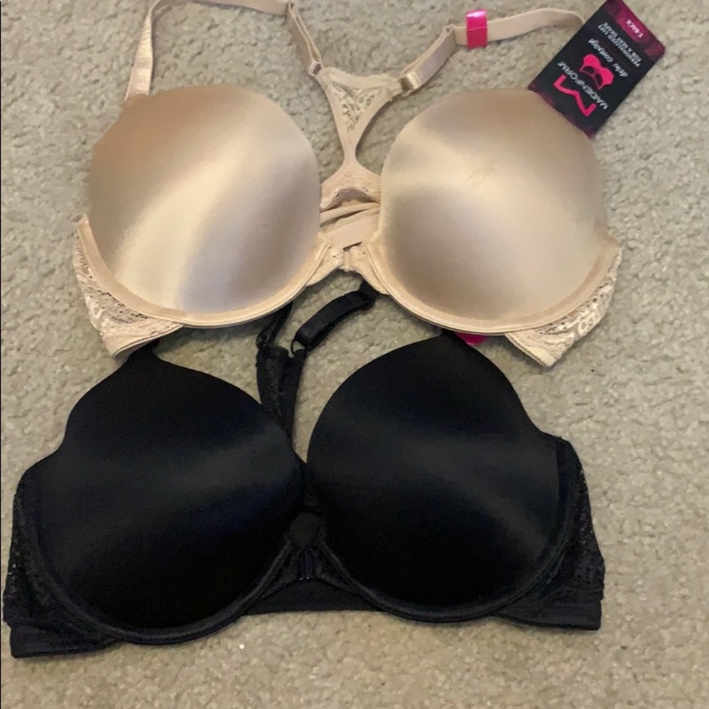 Maidenform 2 pack racerback front clasp bra